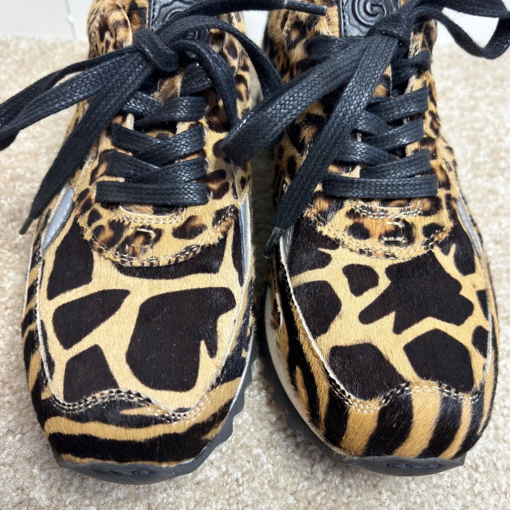 Greats x Nick Wooster Pronto Calf Hair Leopard Print Sneakers Size 38.5 - Picture 5 of 13